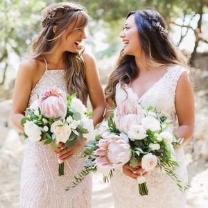 Blush Adrianna Papell Bridesmaid Dress